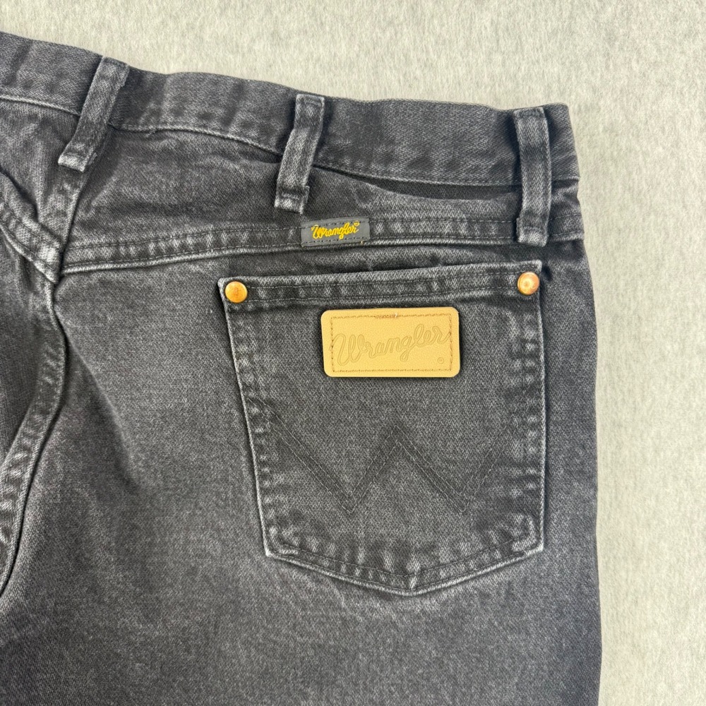 Wrangler Jeans Mens 37x30 (Fits 37x29) Black 13MWZ Cowboy Cut Western Denim